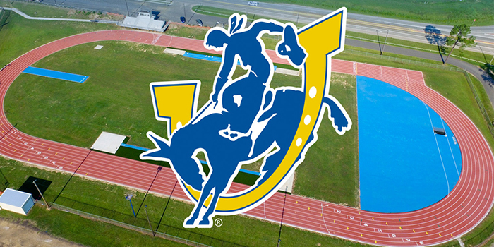Mulerider Track Complex with Southern Arkansas Logo overtop